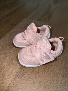 New Balance Toddler Pink Hook-and-Loop Athletic Sneakers